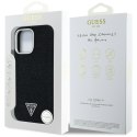 Guess Nakładka HC MagSafe FW Denim Triangle Logo do iPhone 16 Pro Czarna Guess Nakładka HC MagSafe FW Denim Triangle Logo do iPhone 16 Pro Czarna