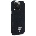 Guess Nakładka HC MagSafe FW Denim Triangle Logo do iPhone 16 Pro Max Czarna Guess Nakładka HC MagSafe FW Denim Triangle Logo do iPhone 16 Pro Max Czarna