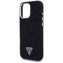 Guess Nakładka HC MagSafe FW Denim Triangle Logo do iPhone 16 Pro Max Czarna Guess Nakładka HC MagSafe FW Denim Triangle Logo do iPhone 16 Pro Max Czarna