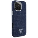 Guess Nakładka HC MagSafe FW Denim Triangle Logo do iPhone 16 Pro Max Niebieska Guess Nakładka HC MagSafe FW Denim Triangle Logo do iPhone 16 Pro Max Niebieska