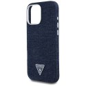 Guess Nakładka HC MagSafe FW Denim Triangle Logo do iPhone 16 Pro Max Niebieska Guess Nakładka HC MagSafe FW Denim Triangle Logo do iPhone 16 Pro Max Niebieska