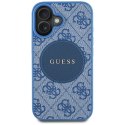 Guess Nakładka HC MagSafe PU 4G Circle with Classic Logo do iPhone 16 Niebieska Guess Nakładka HC MagSafe PU 4G Circle with Classic Logo do iPhone 16 Niebieska