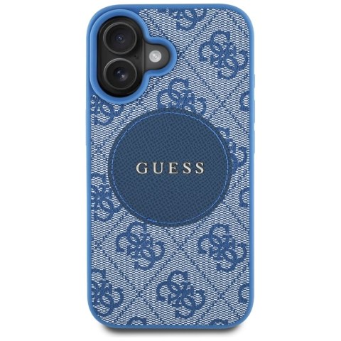 Guess Nakładka HC MagSafe PU 4G Circle with Classic Logo do iPhone 16 Niebieska Guess Nakładka HC MagSafe PU 4G Circle with Classic Logo do iPhone 16 Niebieska