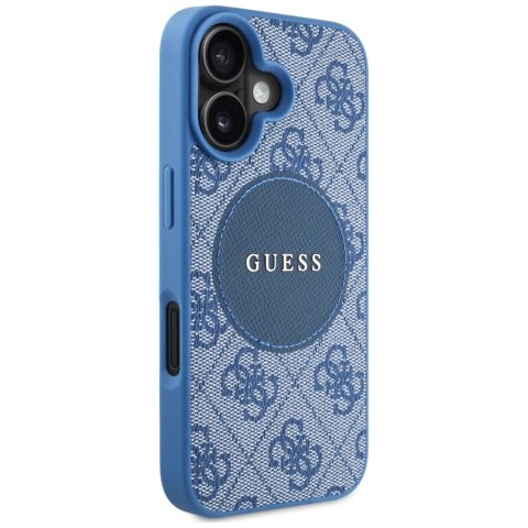 Guess Nakładka HC MagSafe PU 4G Circle with Classic Logo do iPhone 16 Niebieska Guess Nakładka HC MagSafe PU 4G Circle with Classic Logo do iPhone 16 Niebieska