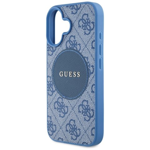 Guess Nakładka HC MagSafe PU 4G Circle with Classic Logo do iPhone 16 Niebieska Guess Nakładka HC MagSafe PU 4G Circle with Classic Logo do iPhone 16 Niebieska