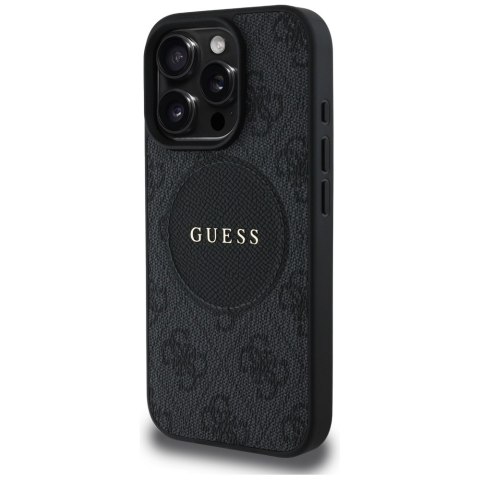 Guess Nakładka HC MagSafe PU 4G Circle with Classic Logo do iPhone 16 Pro Czarna Guess Nakładka HC MagSafe PU 4G Circle with Classic Logo do iPhone 16 Pro Czarna