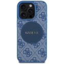 Guess Nakładka HC MagSafe PU 4G Circle with Classic Logo do iPhone 16 Pro Niebieska Guess Nakładka HC MagSafe PU 4G Circle with Classic Logo do iPhone 16 Pro Niebieska