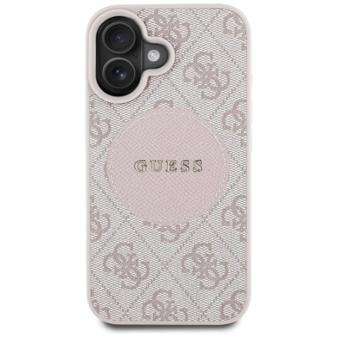Guess Nakładka HC MagSafe PU 4G Circle with Classic Logo do iPhone 16 Różowa Guess Nakładka HC MagSafe PU 4G Circle with Classic Logo do iPhone 16 Różowa