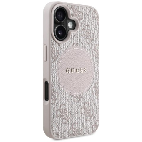 Guess Nakładka HC MagSafe PU 4G Circle with Classic Logo do iPhone 16 Różowa Guess Nakładka HC MagSafe PU 4G Circle with Classic Logo do iPhone 16 Różowa