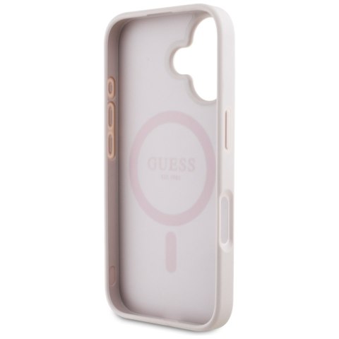 Guess Nakładka HC MagSafe PU 4G Circle with Classic Logo do iPhone 16 Różowa Guess Nakładka HC MagSafe PU 4G Circle with Classic Logo do iPhone 16 Różowa