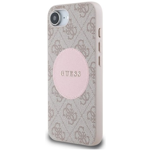 Guess Nakładka HC MagSafe PU 4G Circle with Classic Logo do iPhone 16e Różowa Guess Nakładka HC MagSafe PU 4G Circle with Classic Logo do iPhone 16e Różowa