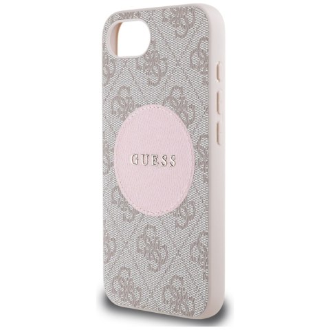 Guess Nakładka HC MagSafe PU 4G Circle with Classic Logo do iPhone 16e Różowa Guess Nakładka HC MagSafe PU 4G Circle with Classic Logo do iPhone 16e Różowa