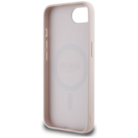 Guess Nakładka HC MagSafe PU 4G Circle with Classic Logo do iPhone 16e Różowa Guess Nakładka HC MagSafe PU 4G Circle with Classic Logo do iPhone 16e Różowa