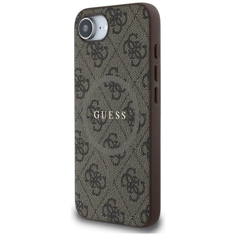 Guess Nakładka HC MagSafe PU 4G Ring Classic Logo do iPhone 16e Brązowa Guess Nakładka HC MagSafe PU 4G Ring Classic Logo do iPhone 16e Brązowa