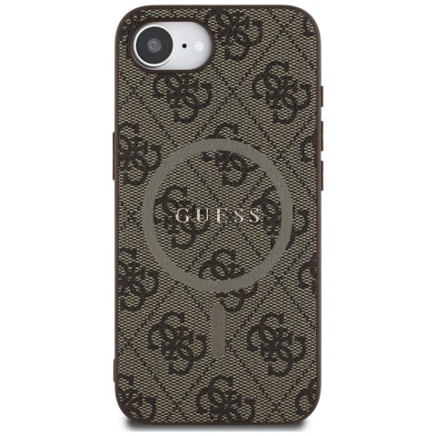 Guess Nakładka HC MagSafe PU 4G Ring Classic Logo do iPhone 16e Brązowa Guess Nakładka HC MagSafe PU 4G Ring Classic Logo do iPhone 16e Brązowa