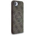 Guess Nakładka HC MagSafe PU 4G Ring Classic Logo do iPhone 16e Brązowa Guess Nakładka HC MagSafe PU 4G Ring Classic Logo do iPhone 16e Brązowa