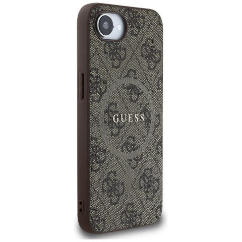 Guess Nakładka HC MagSafe PU 4G Ring Classic Logo do iPhone 16e Brązowa Guess Nakładka HC MagSafe PU 4G Ring Classic Logo do iPhone 16e Brązowa