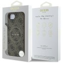 Guess Nakładka HC MagSafe PU 4G Ring Classic Logo do iPhone 16e Brązowa Guess Nakładka HC MagSafe PU 4G Ring Classic Logo do iPhone 16e Brązowa