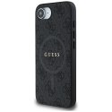 Guess Nakładka HC MagSafe PU 4G Ring Classic Logo do iPhone 16e Czarna Guess Nakładka HC MagSafe PU 4G Ring Classic Logo do iPhone 16e Czarna