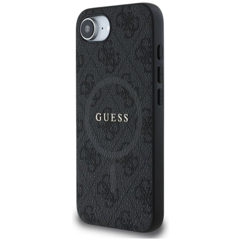 Guess Nakładka HC MagSafe PU 4G Ring Classic Logo do iPhone 16e Czarna Guess Nakładka HC MagSafe PU 4G Ring Classic Logo do iPhone 16e Czarna
