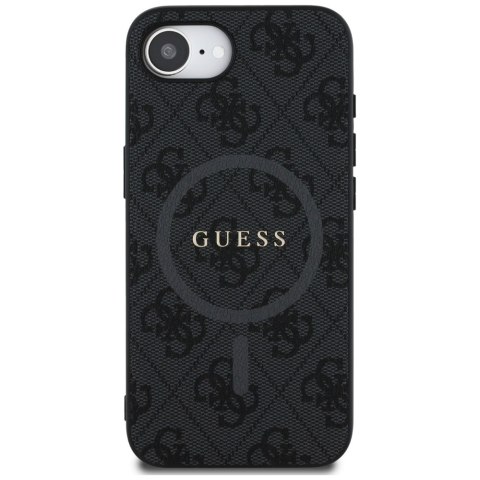 Guess Nakładka HC MagSafe PU 4G Ring Classic Logo do iPhone 16e Czarna Guess Nakładka HC MagSafe PU 4G Ring Classic Logo do iPhone 16e Czarna