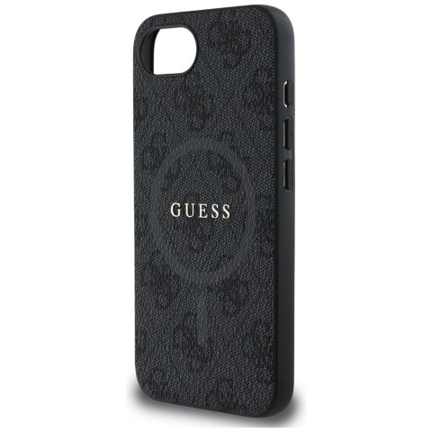 Guess Nakładka HC MagSafe PU 4G Ring Classic Logo do iPhone 16e Czarna Guess Nakładka HC MagSafe PU 4G Ring Classic Logo do iPhone 16e Czarna