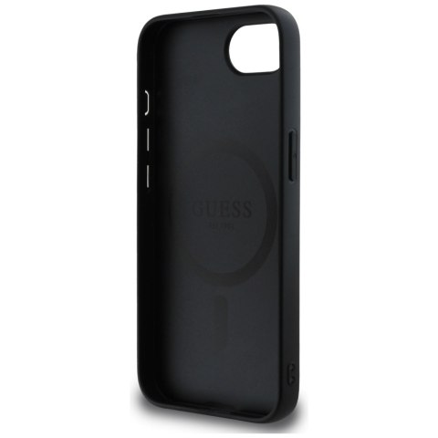 Guess Nakładka HC MagSafe PU 4G Ring Classic Logo do iPhone 16e Czarna Guess Nakładka HC MagSafe PU 4G Ring Classic Logo do iPhone 16e Czarna