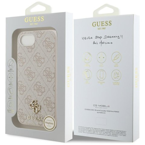 Guess Nakładka HC MagSafe PU 4G Small 4G and Classic do iPhone 16e Różowa Guess Nakładka HC MagSafe PU 4G Small 4G and Classic do iPhone 16e Różowa