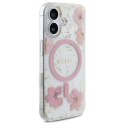 Guess Nakładka HC MagSafe Resin Flowers and Glitter do iPhone 16 Różowa Guess Nakładka HC MagSafe Resin Flowers and Glitter do iPhone 16 Różowa