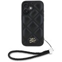 Karl Lagerfeld Nakładka HC Quilted PU Initial Logo & Chain Strap do iPhone 16 Czarna Karl Lagerfeld Nakładka HC Quilted PU Initial Logo & Chain Strap do iPhone 16 Czarna