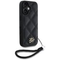 Karl Lagerfeld Nakładka HC Quilted PU Initial Logo & Chain Strap do iPhone 16 Czarna Karl Lagerfeld Nakładka HC Quilted PU Initial Logo & Chain Strap do iPhone 16 Czarna