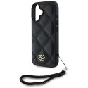 Karl Lagerfeld Nakładka HC Quilted PU Initial Logo & Chain Strap do iPhone 16 Czarna Karl Lagerfeld Nakładka HC Quilted PU Initial Logo & Chain Strap do iPhone 16 Czarna