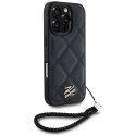 Karl Lagerfeld Nakładka HC Quilted PU Initial Logo & Chain Strap do iPhone 16 Pro Czarna Karl Lagerfeld Nakładka HC Quilted PU Initial Logo & Chain Strap do iPhone 16 Pro Czarna