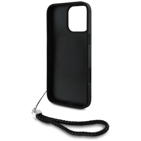 Karl Lagerfeld Nakładka HC Quilted PU Initial Logo & Chain Strap do iPhone 16 Pro Czarna Karl Lagerfeld Nakładka HC Quilted PU Initial Logo & Chain Strap do iPhone 16 Pro Czarna