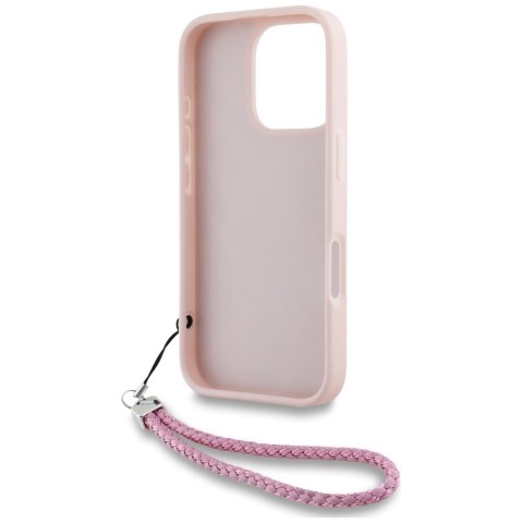 Karl Lagerfeld Nakładka HC Quilted PU Initial Logo & Chain Strap do iPhone 16 Pro Różowa Karl Lagerfeld Nakładka HC Quilted PU Initial Logo & Chain Strap do iPhone 16 Pro Różowa