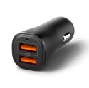 Spigen Ładowarka samochodowa Essential EV302 2-Port 30W Czarna Spigen Ładowarka samochodowa Essential EV302 2-Port 30W Czarna