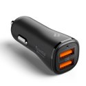 Spigen Ładowarka samochodowa Essential EV302 2-Port 30W Czarna Spigen Ładowarka samochodowa Essential EV302 2-Port 30W Czarna