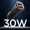 Spigen Ładowarka samochodowa Essential EV302 2-Port 30W Czarna Spigen Ładowarka samochodowa Essential EV302 2-Port 30W Czarna