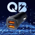Spigen Ładowarka samochodowa Essential EV302 2-Port 30W Czarna Spigen Ładowarka samochodowa Essential EV302 2-Port 30W Czarna