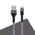 Maxlife kabel MXUC-01 USB - Lightning 1,0 m 2A szary nylonowy Maxlife kabel MXUC-01 USB - Lightning 1,0 m 2A szary nylonowy
