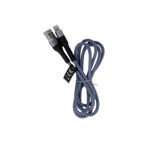 Maxlife kabel MXUC-01 USB - Lightning 1,0 m 2A szary nylonowy Maxlife kabel MXUC-01 USB - Lightning 1,0 m 2A szary nylonowy