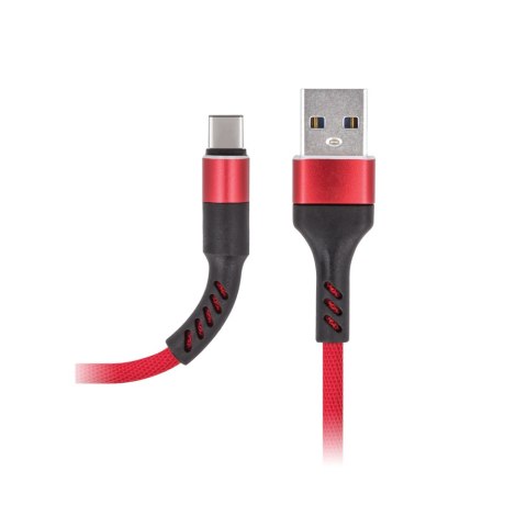Maxlife kabel MXUC-01 USB - USB-C 1,0 m 2A czerwony nylonowy Maxlife kabel MXUC-01 USB - USB-C 1,0 m 2A czerwony nylonowy