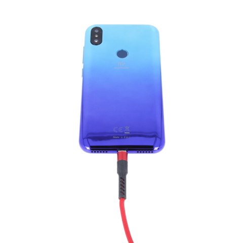 Maxlife kabel MXUC-01 USB - USB-C 1,0 m 2A czerwony nylonowy Maxlife kabel MXUC-01 USB - USB-C 1,0 m 2A czerwony nylonowy
