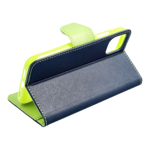 Kabura FANCY Book do SAMSUNG S22 Ultra granatowo limonkowy Kabura FANCY Book do SAMSUNG S22 Ultra granatowo limonkowy