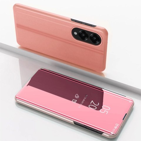 Etui Clear View Case na Samsung Galaxy S25 Edge pokrowiec z klapką - różowe Etui Clear View Case na Samsung Galaxy S25 Edge pokrowiec z klapką - różowe
