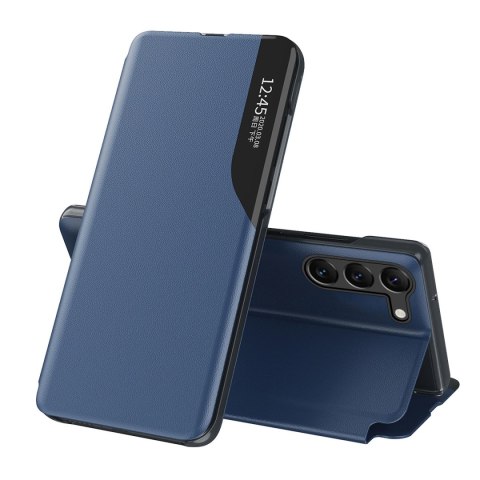 Etui Eco Leather View Case do Samsung S24 z klapką - niebieskie Etui Eco Leather View Case do Samsung S24 z klapką - niebieskie