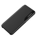 Etui Eco Leather View Case elegancki futerał z klapką i podstawką na iPhone 16e - czarne