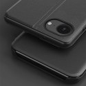 Etui Eco Leather View Case elegancki futerał z klapką i podstawką na iPhone 16e - czarne