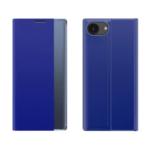 Etui New Sleep Case pokrowiec z klapką i podstawką na iPhone 16e - niebieskie Etui New Sleep Case pokrowiec z klapką i podstawką na iPhone 16e - niebieskie