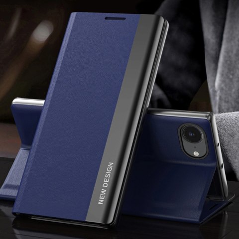 Etui Sleep Case Pro na iPhone 16e z klapką i podstawką - niebieskie Etui Sleep Case Pro na iPhone 16e z klapką i podstawką - niebieskie